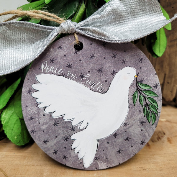 'Peace on Earth' Dove Christmas Ornament, designed by Lady A for the Artist Collection at Studio 29 Eleven.