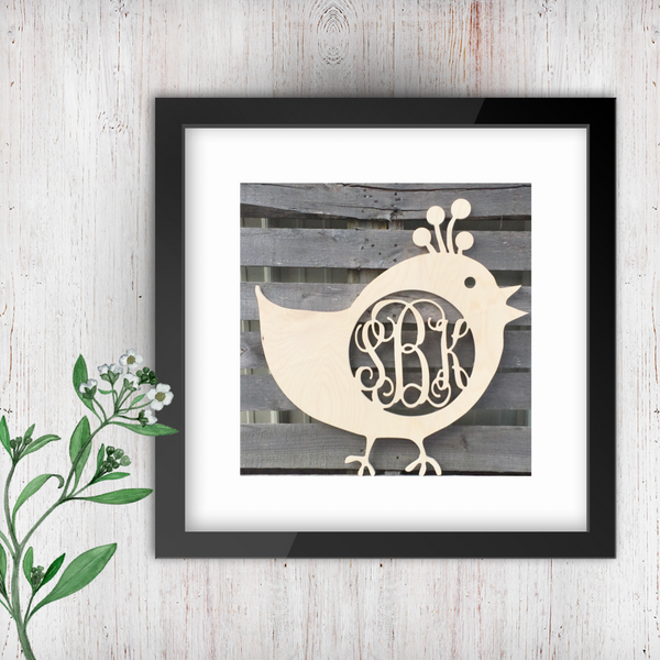 Chick-A-Dee Three-Letter Monogram