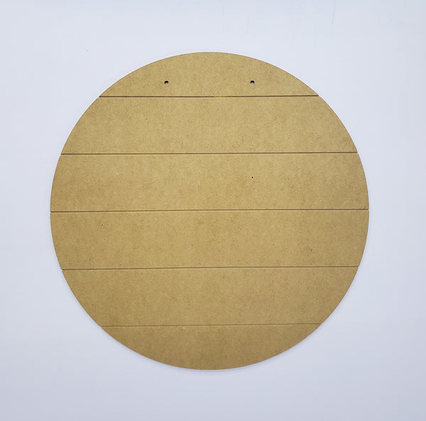 Wood Shape- Reversible Shiplap/Smooth Circle
