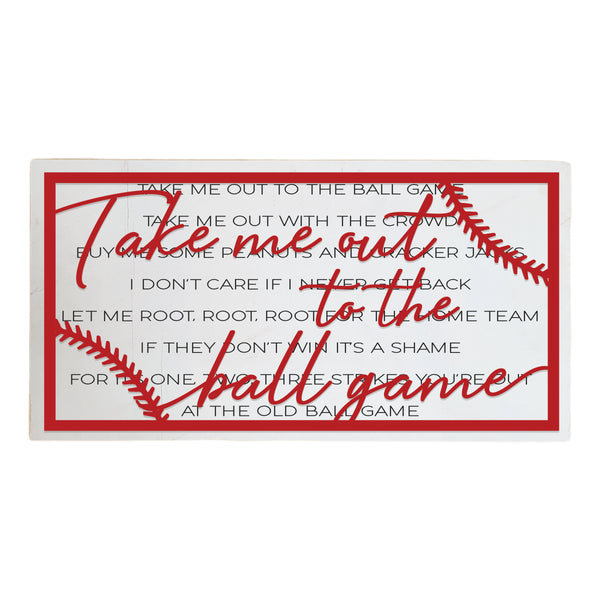 Take me Out to The Ball Game Layered Sign