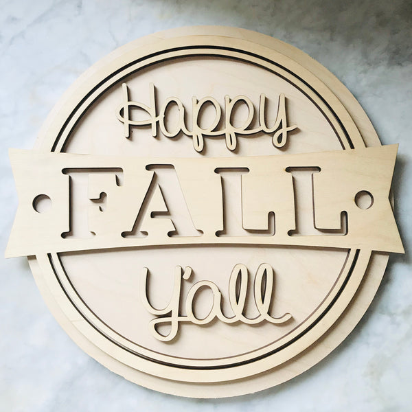 DIY 3D Sign- Happy Fall Y’all