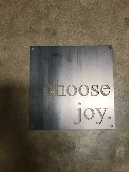 Choose Joy Metal Sign - Steel Wall Art