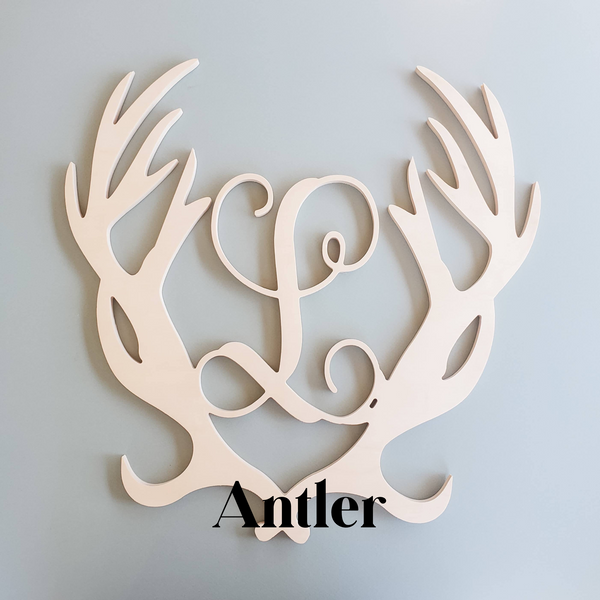 Antler Single Vine Letter Monogram
