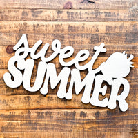 Sweet Summer- Unfinished Wood Words