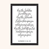 Framed print with a biblical quote on a white background