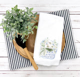 Floral Tea Towel - Art by JBell