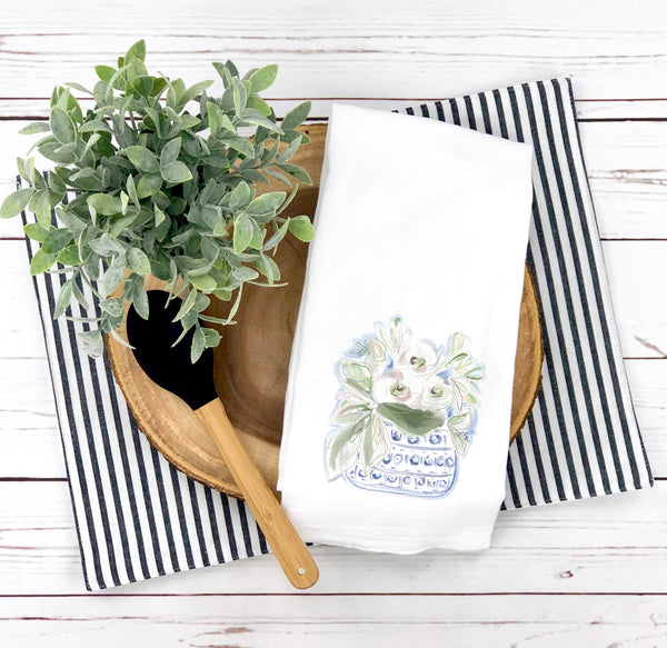 Floral Tea Towel - Art by JBell