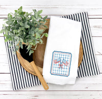 Gingham Flag Tea Towel - Art by JBell