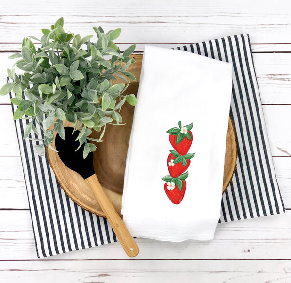 Strawberry Stack Tea Towel - Art by JBell