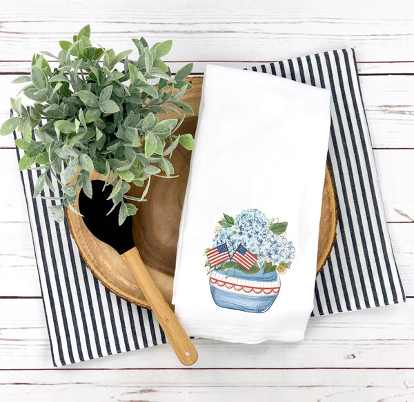 American Floral Tea Towel - Art by JBell