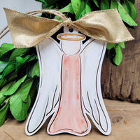 Angel in Pale Pink Christmas Ornament, designed by Lady A for the Artist Collection at Studio 29 Eleven.