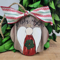 Christmas Angel O' Holy Night Ornament, boutique shape, Artist Collection by Lady A, Studio 29 Eleven.