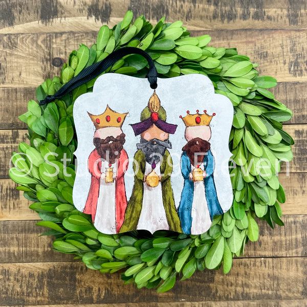 Christmas Ornament: Three Wise Men Bearing Gifts - Artist Collection by Lady A