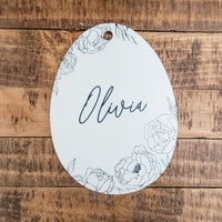 Personalized Easter Basket Tag- Egg