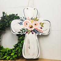 Door hanger - Floral Cross