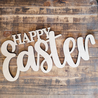 Happy Easter- Unfinished Wood Words