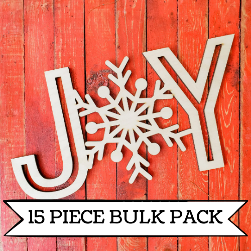 Bulk Set- Wooden Joy- Unfinished Wood Words— pack of 15 pieces!!!!