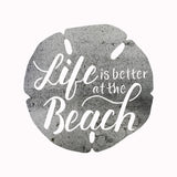 Better at the Beach With Sand Dollar Love in Metal