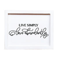 Live Simply, Love Abundantly