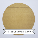 20" BULK PACK - 15 Pieces - MDF Shiplap/Smooth Circle - Craft Supplies - Door Hangers - Wreaths - Wood Blanks Save 20%