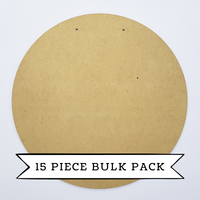 20" BULK PACK - 15 Pieces - MDF Shiplap/Smooth Circle - Craft Supplies - Door Hangers - Wreaths - Wood Blanks Save 20%