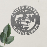 Military Emblem - Marine Corps in Metal