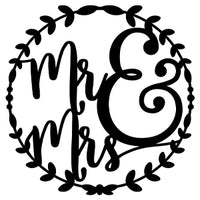 Mr & Mrs Metal Wreath