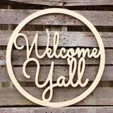 'Welcome Y'all' sign 