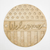 DIY Welcome Stars and Stripes Patriotic