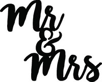 Mr & Mrs - Unfinished Wood Words