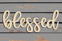 blessed- Unfinished Wood Words