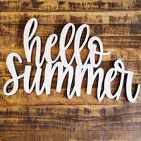 Hello Summer- Unfinished Wood Words