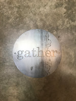 Gather Metal Sign - Round - Steel Wall Art