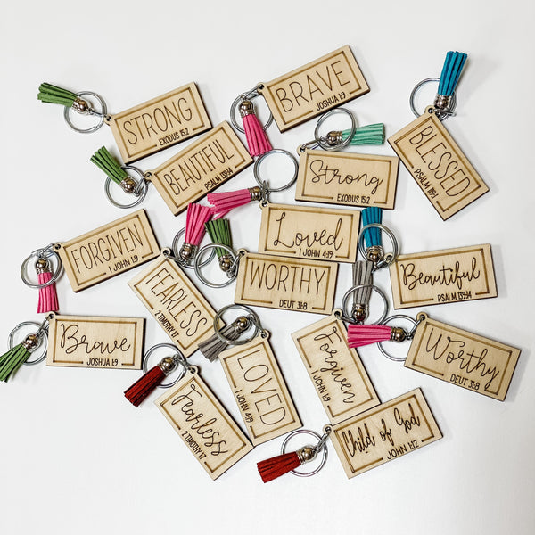 Bulk pack - 90 pieces- Promises inspirational Keychain