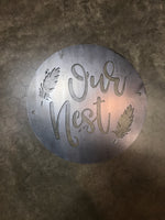 Our Nest in metal