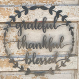 Grateful, Thankful, Blessed Wreath